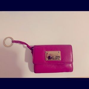 Pink Michael Kors Key Ring Wallet